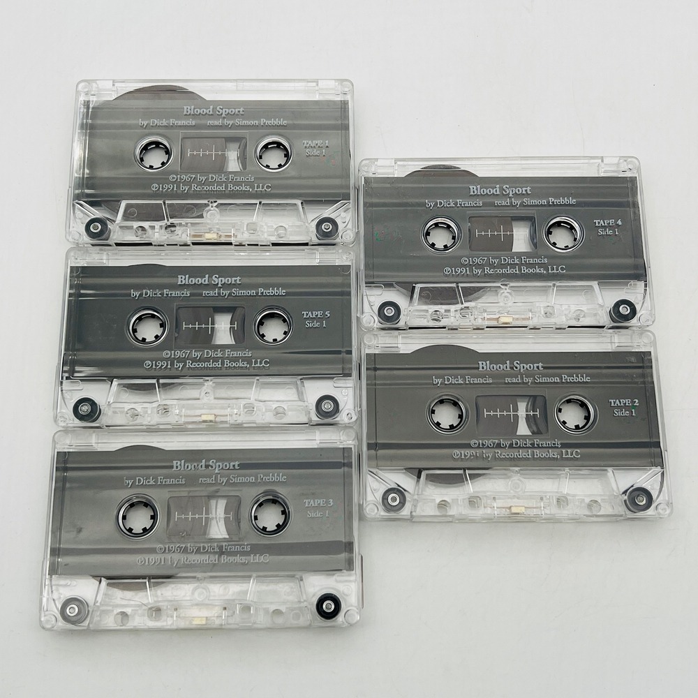 Blood Sport Dick Francis Simon Prebble Recorded Books 5 Cassette Tape Audiobook